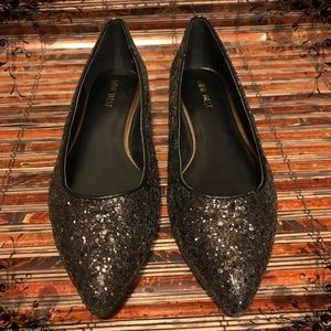 Nine West Glitter Ballet Flats